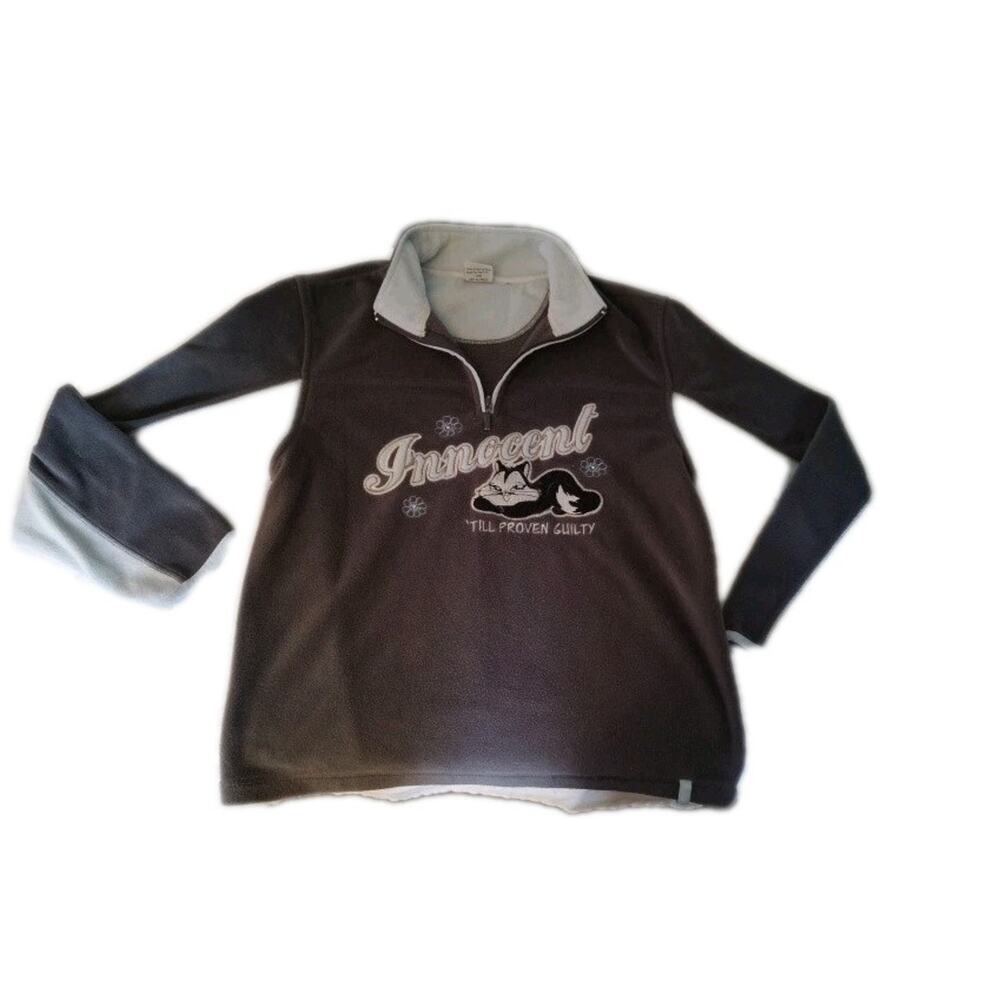 Looney Tunes Long Sleeve Pullover Innocent Until Proven Guilty Small